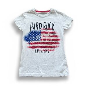 NWOT Hard Rock Cafe Women's Sequin Guitar Flag Tee Size Sz XS